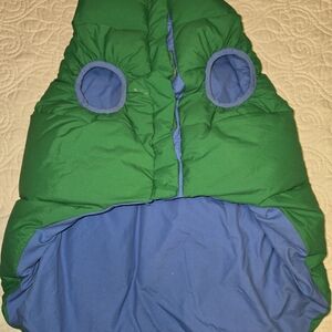 Oodles Green Quilted Puffer Hem Pet Coat Jacket Size Large Dog Cat #195